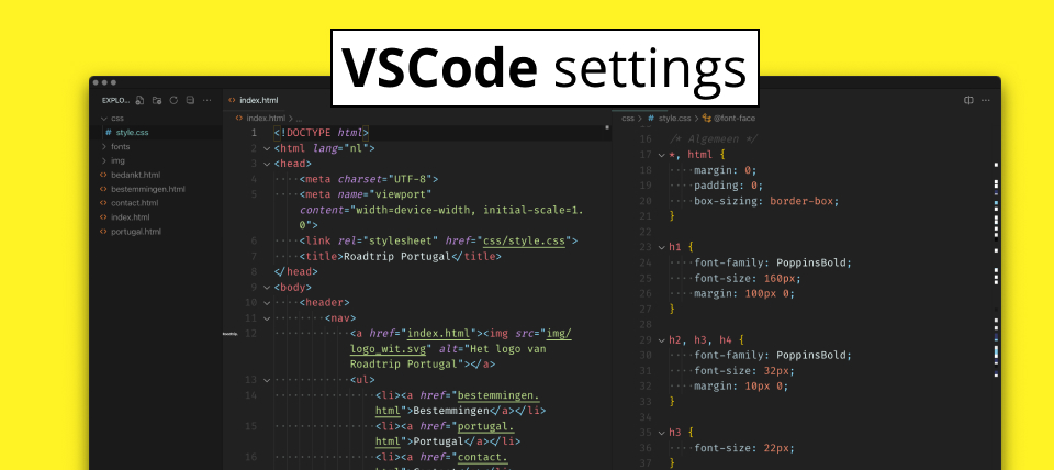 CMD VSCode settings repo