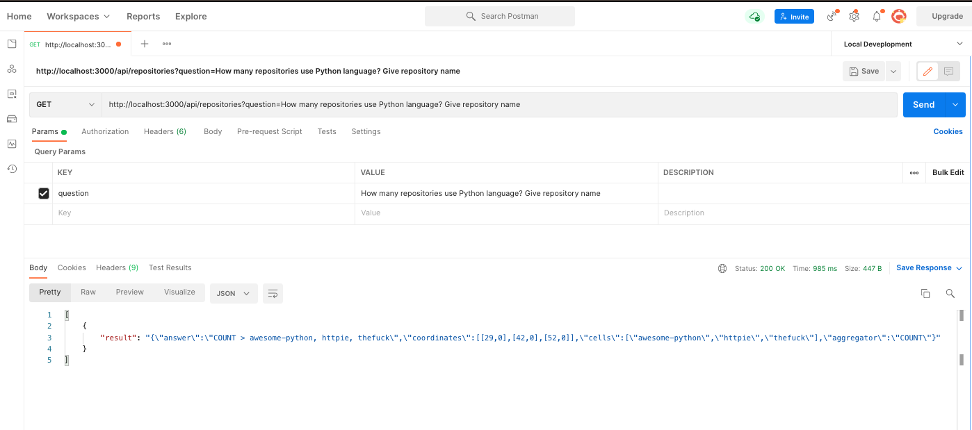 How many repositories use Python language? Give repository name