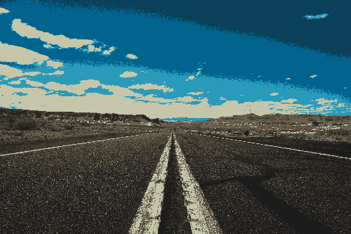 pillow_median_cut image desert road