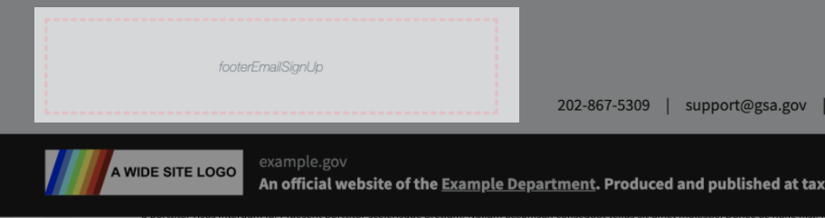footer email signup zone