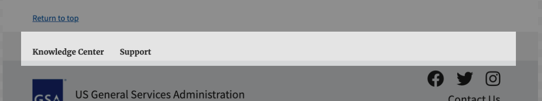 footer navigation menu