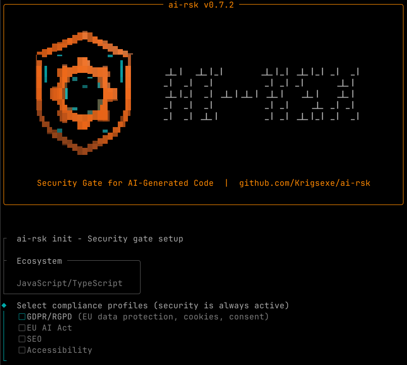 ai-rsk init interactive setup