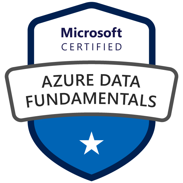 Microsoft Azure Data Fundamentals (DP-900) Certification badge