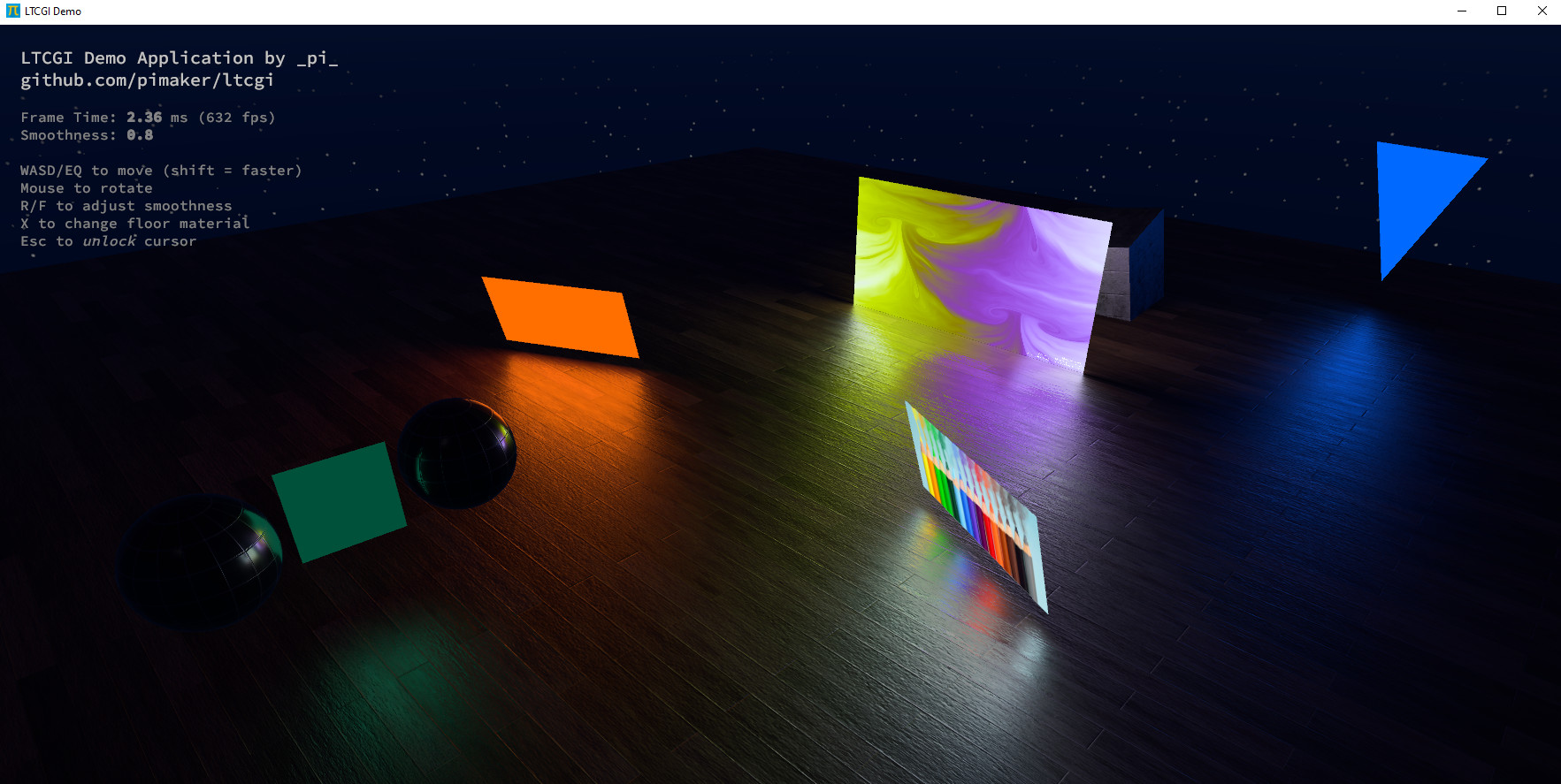 screenshot of standalone demo app