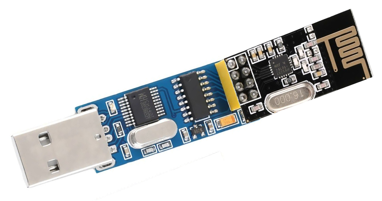 How to mount the NFR24L01 on USB adapter