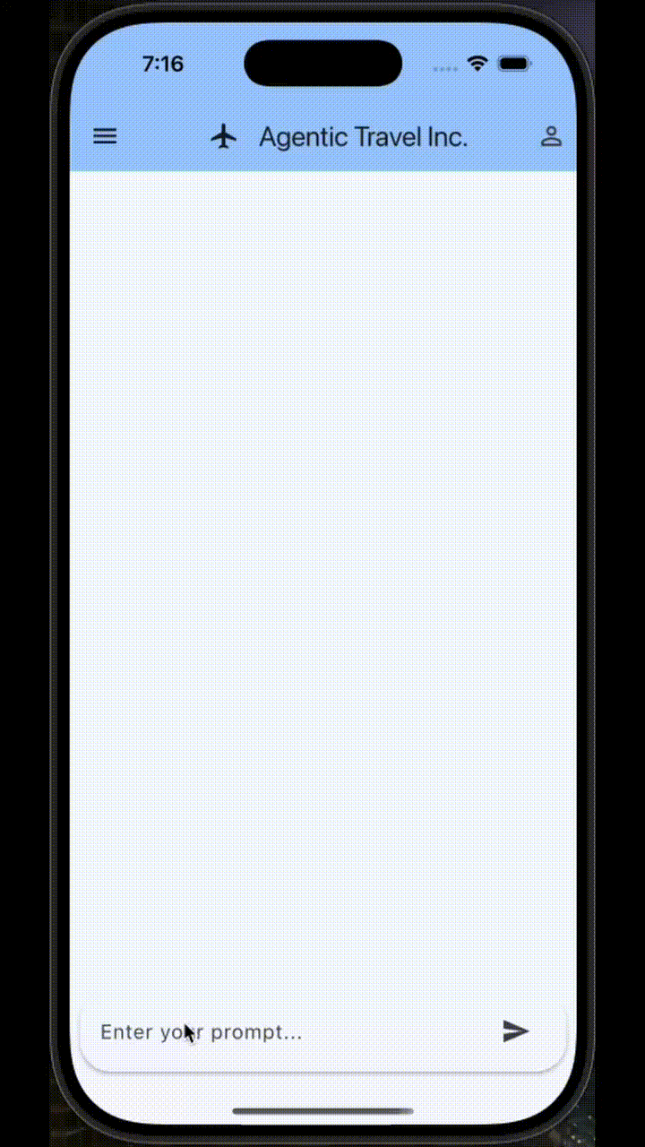 GenUI Travel App Demo