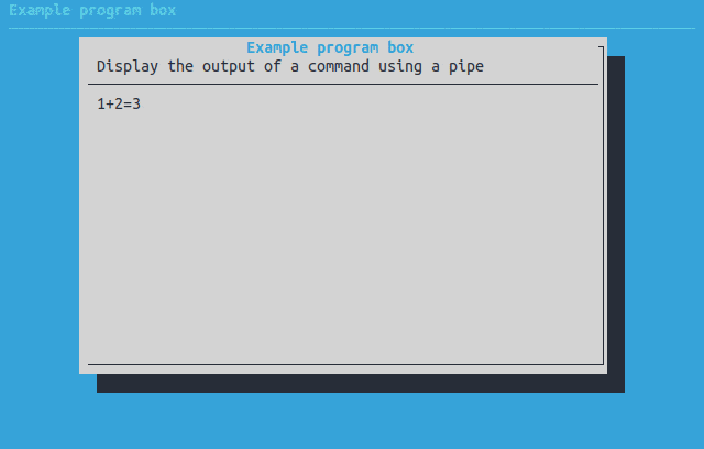 Demo program box (Dialog)
