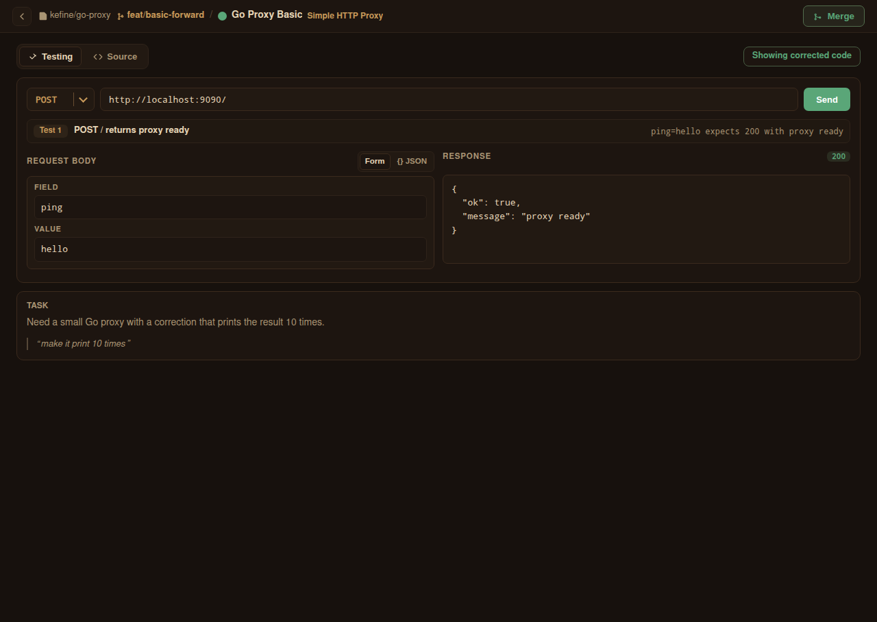 Testing form desktop dark