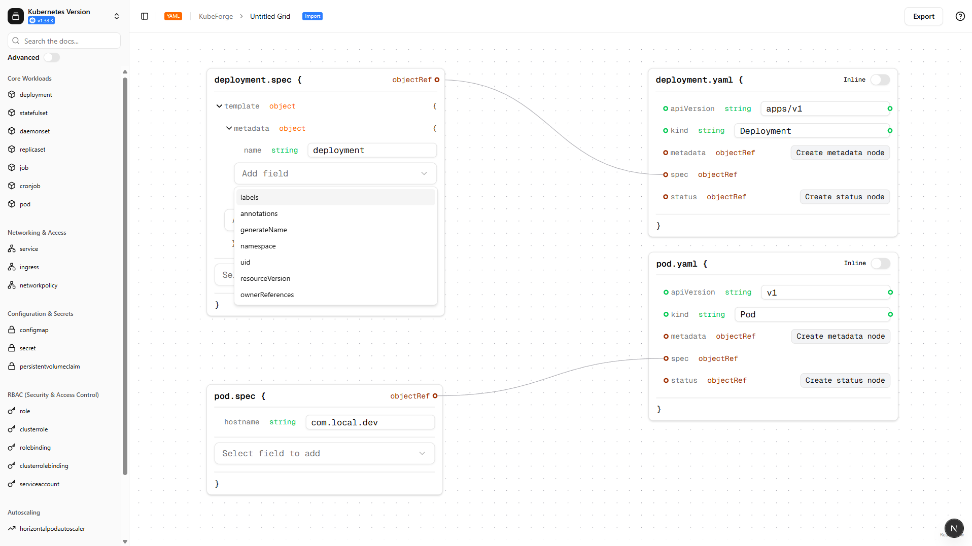 KubeForge Screenshot