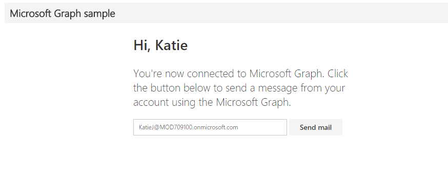 PHP Connect sample screenshot