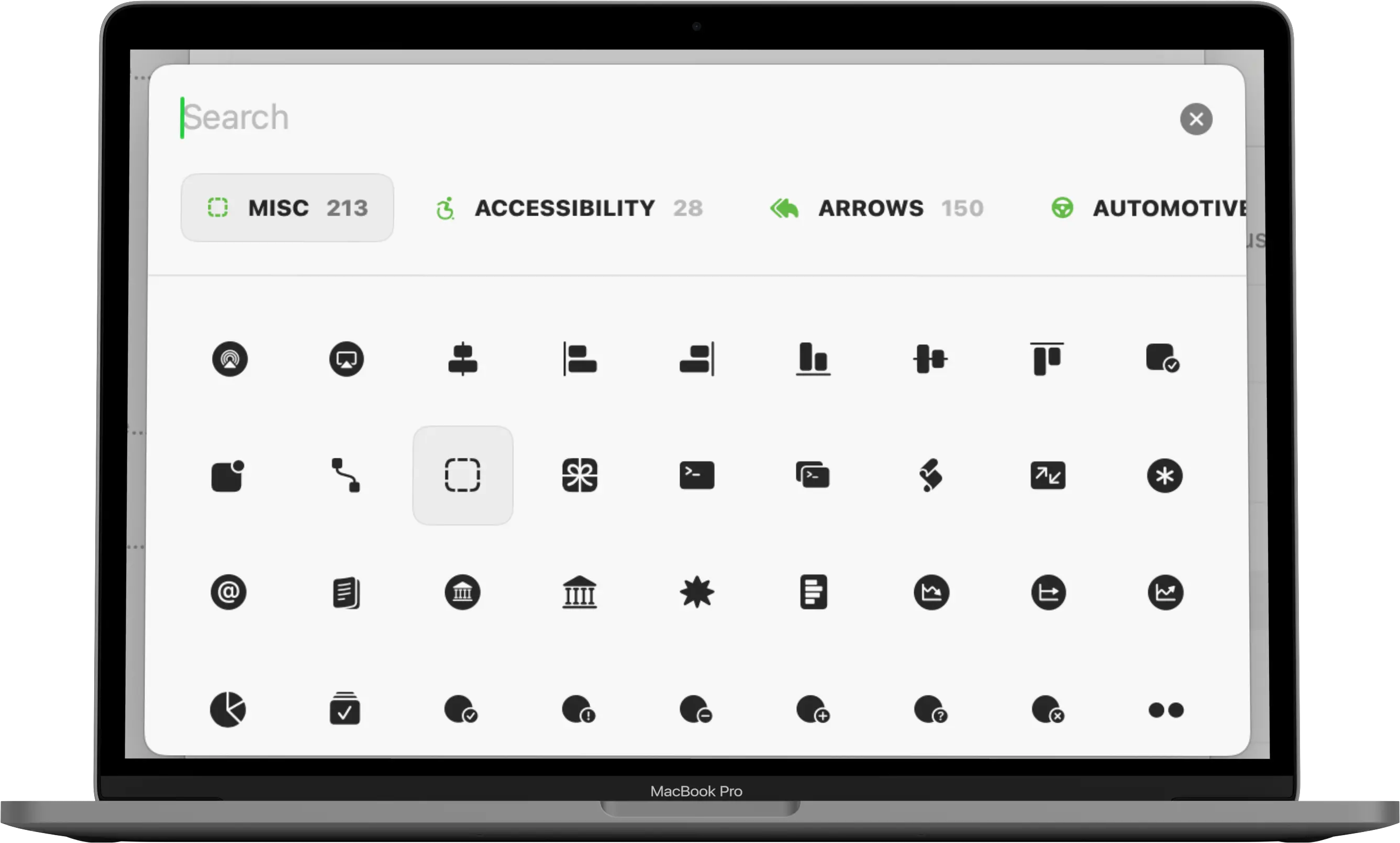 macOS default appearance with filled-only subset